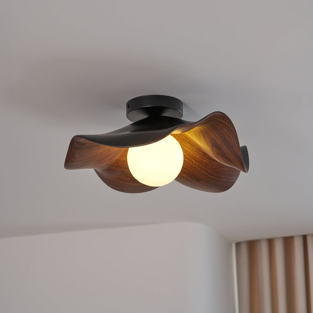 Lanoe Ceiling Light Wood Black&White | ventumra