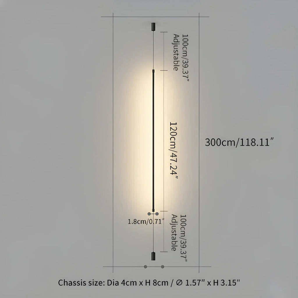 Hohe lineare LED-Leuchte für moderne Innenräume und offene Bereiche | Ventumra