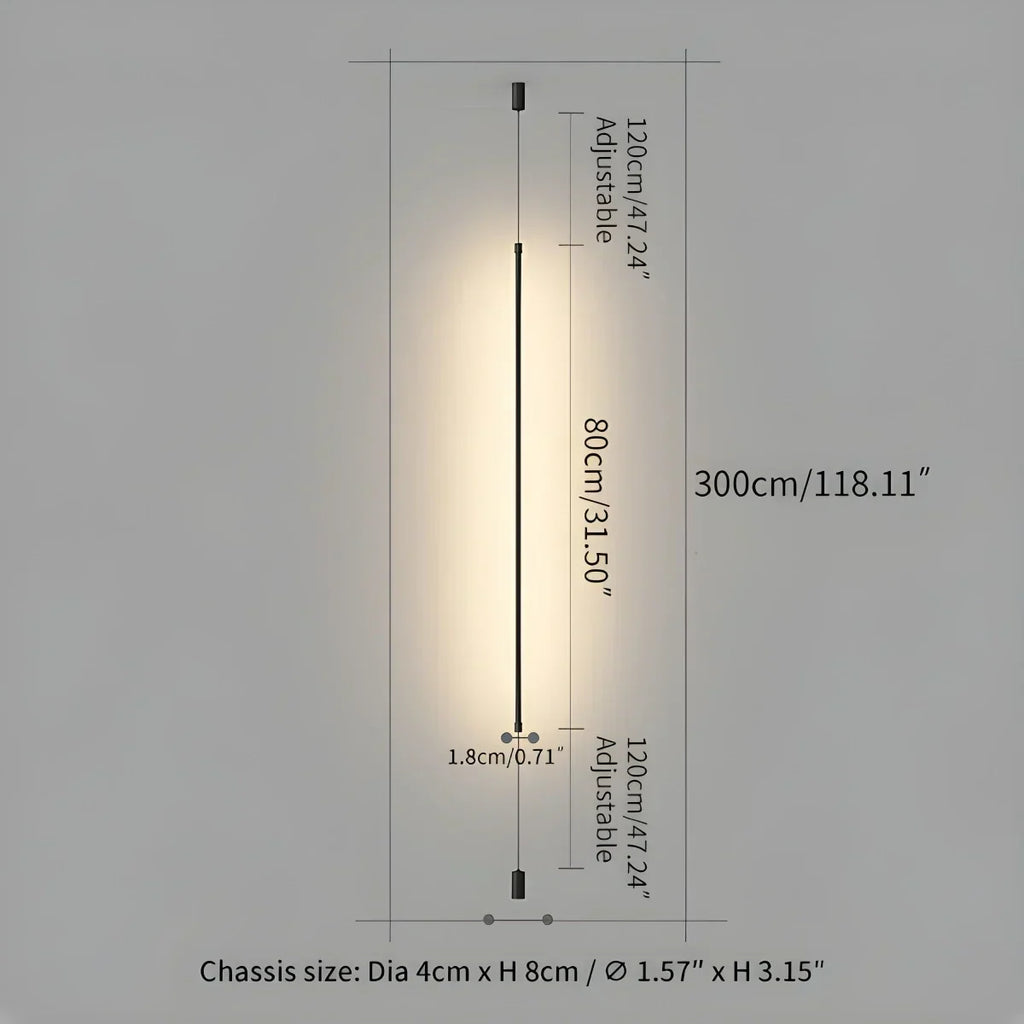 Hohe lineare LED-Leuchte für moderne Innenräume und offene Bereiche | Ventumra