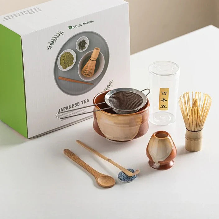 7-Piece Ceramic Matcha Set for Traditional Tea Ceremony | Ventumra