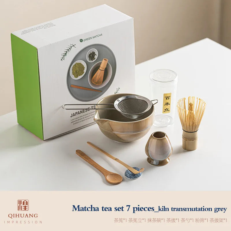 7-Piece Ceramic Matcha Set for Traditional Tea Ceremony | Ventumra