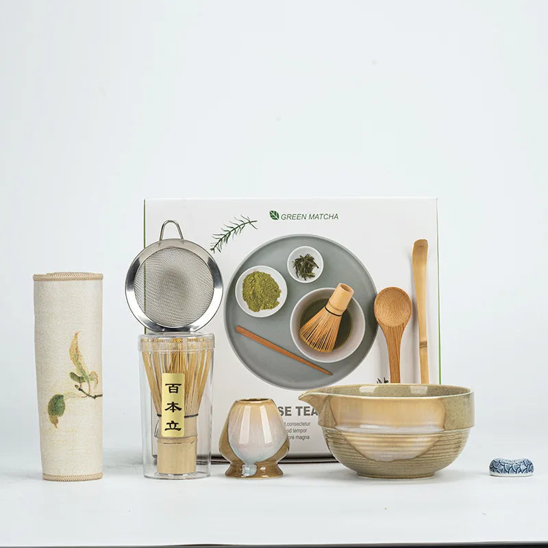 7-Piece Ceramic Matcha Set for Traditional Tea Ceremony | Ventumra