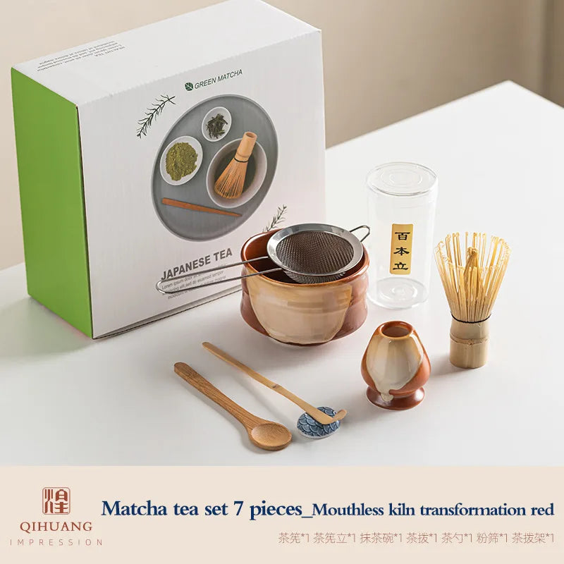 7-Piece Ceramic Matcha Set for Traditional Tea Ceremony | Ventumra