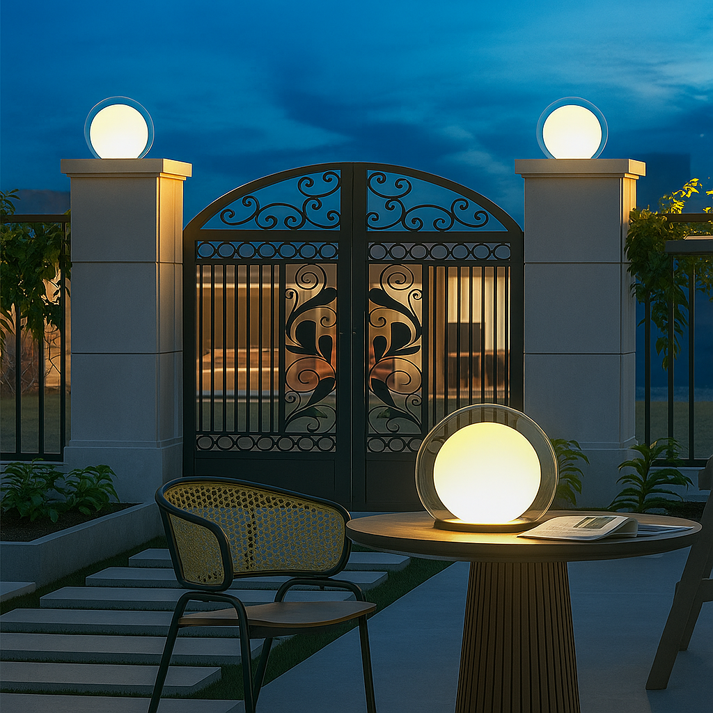 Lunara Solar Outdoor Moon Lamp With Soft Ambient Glow