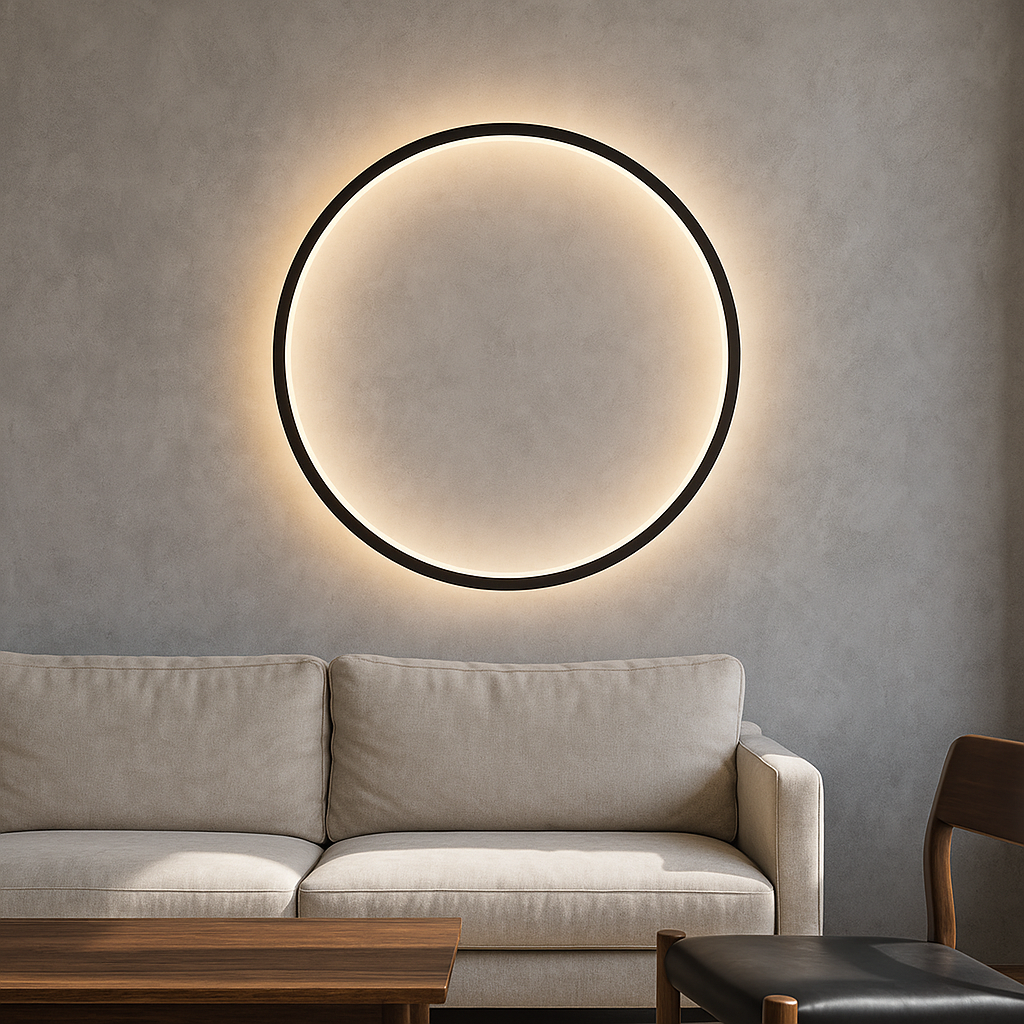 Geometrické kruhové nástěnné svítidlo Halo | Ventumra