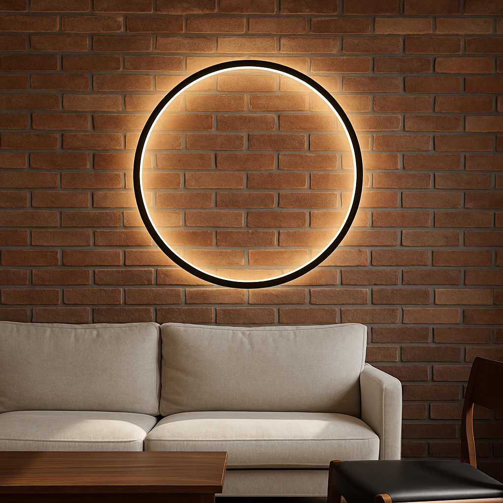 Geometrické kruhové nástěnné svítidlo Halo | Ventumra