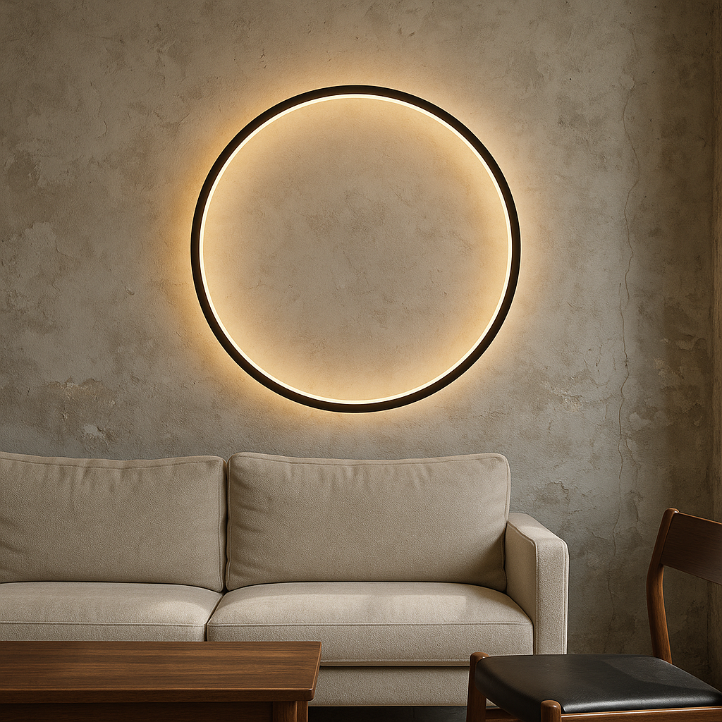 Geometrické kruhové nástěnné svítidlo Halo | Ventumra