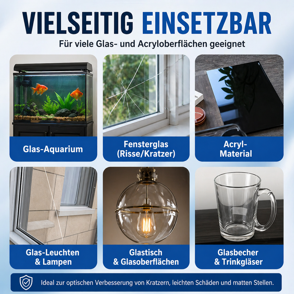 Glass Polishing Paste for Minor Scratch Removal and Shine