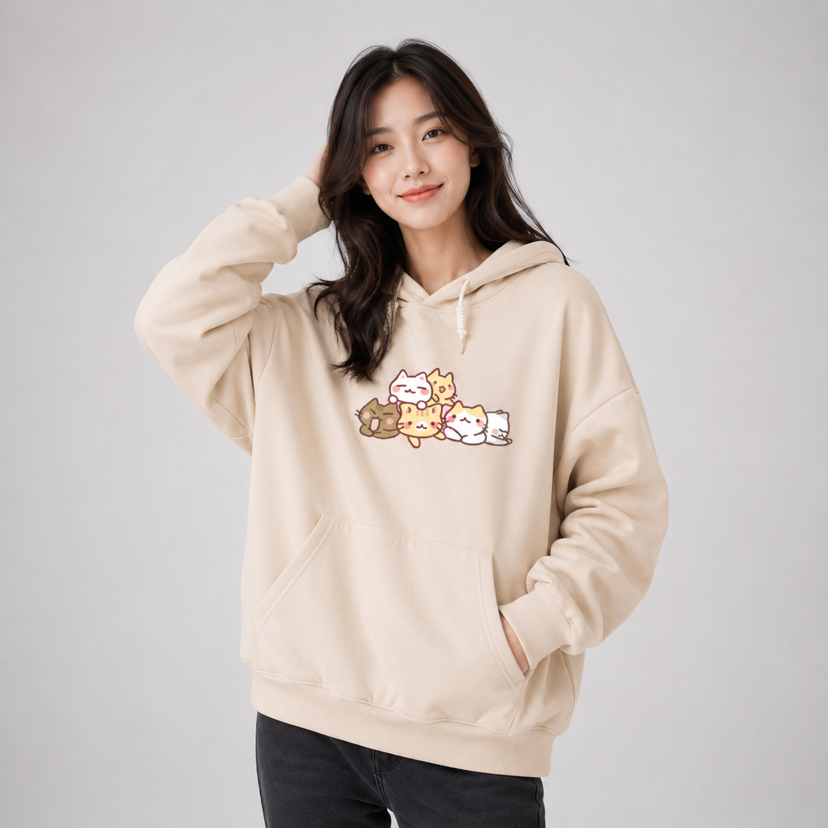 Kawaii Cat Party Unisex Hoodie | ventumra
