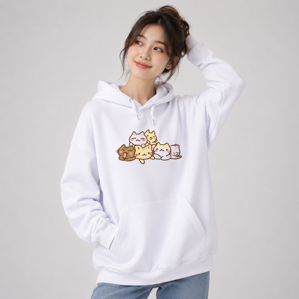 Kawaii Cat Party Unisex Hoodie | ventumra