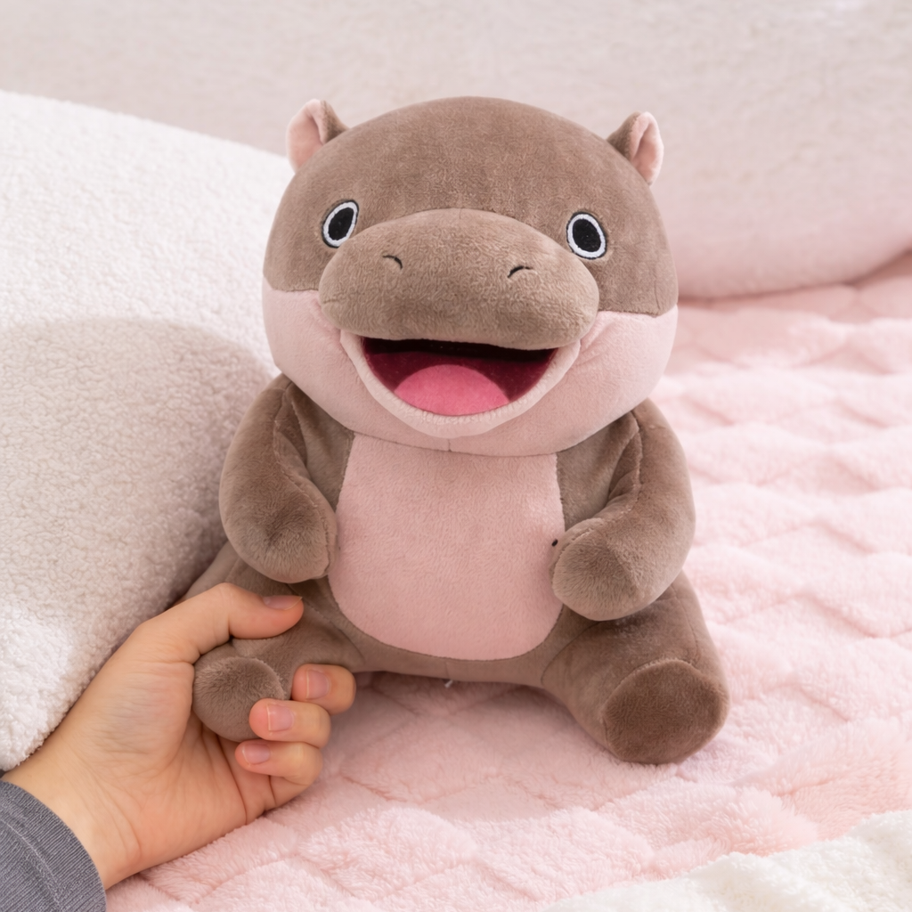 Kawaii Moo Deng Baby Hippo Plushie | ventumra