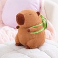 Peluche adorabili di capibara con guscio da tartaruga e zaino | ventumra