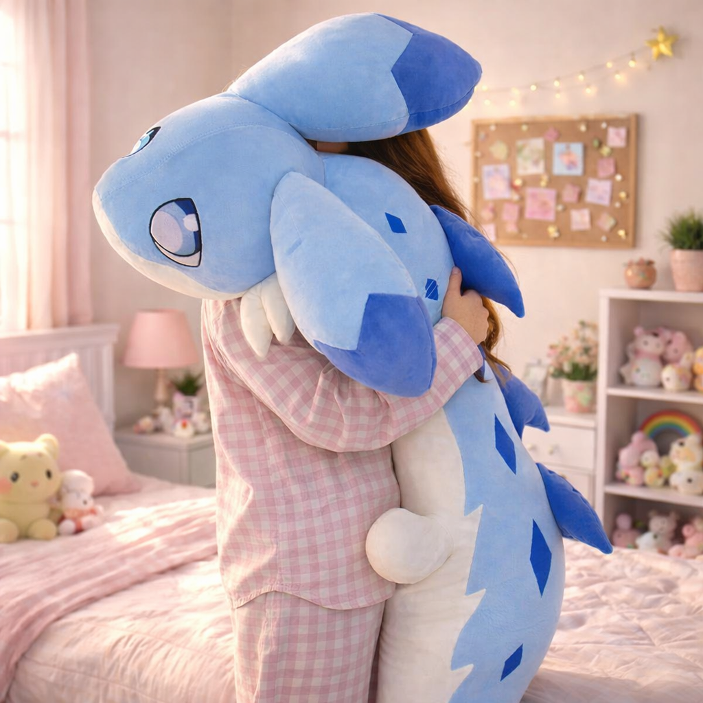 kawaiies-softtoys-plushies-kawaii-plush-Sofi the Long Kawaii Baby Blue Hybrid Dragon Plushie Soft toy 