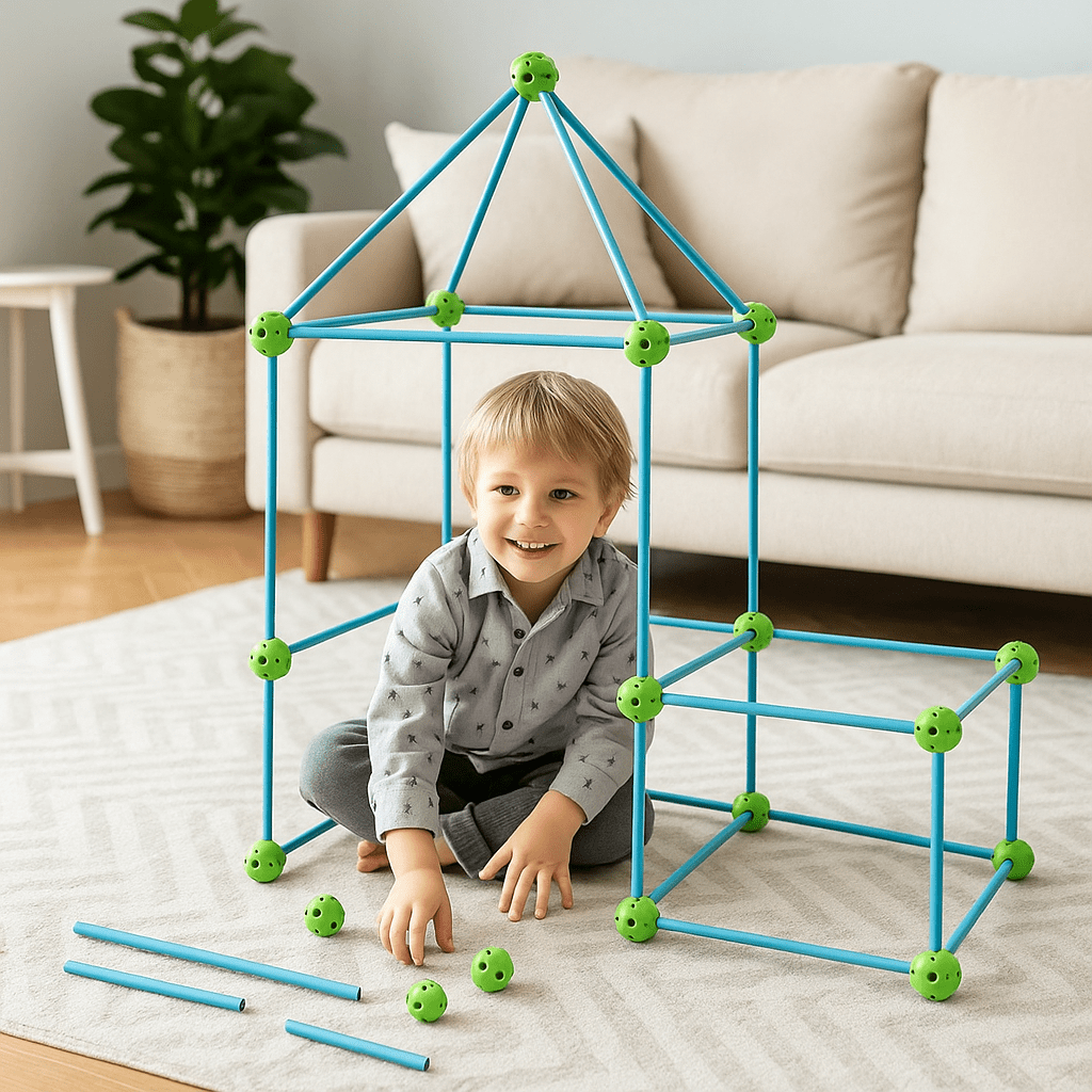 DreamCrest Builder creatieve bouwset — fortstructuren en gebogen tunnels, 85-delig