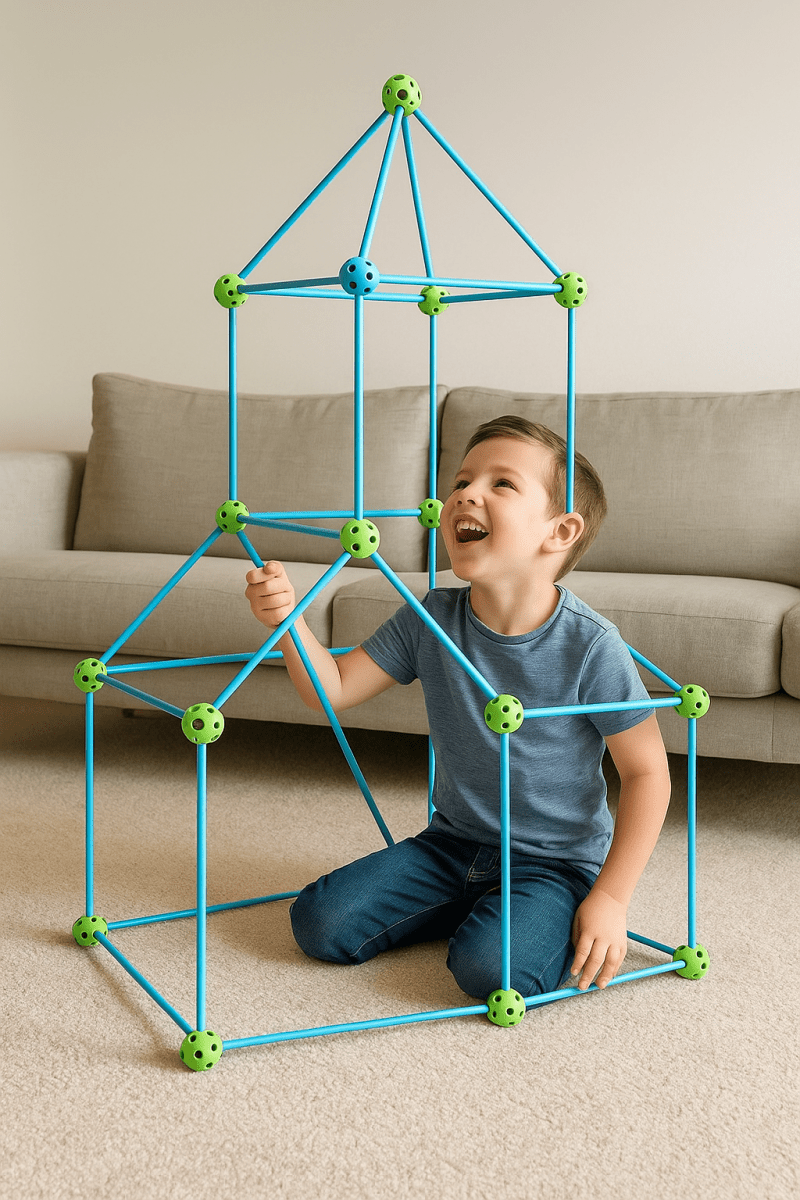 DreamCrest Builder creatieve bouwset — fortstructuren en gebogen tunnels, 85-delig