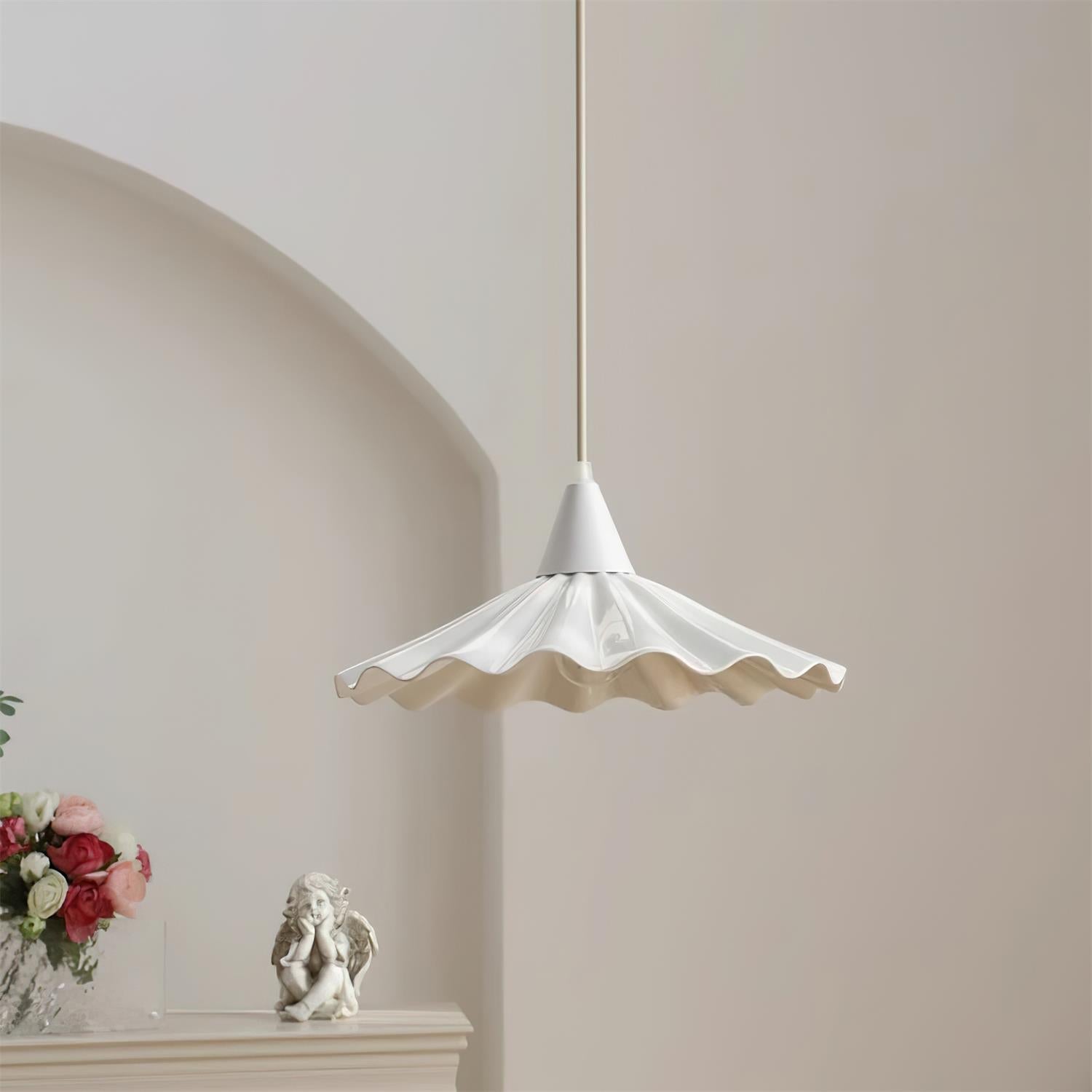 Rivora White Ceramic Pendant Light | ventumra