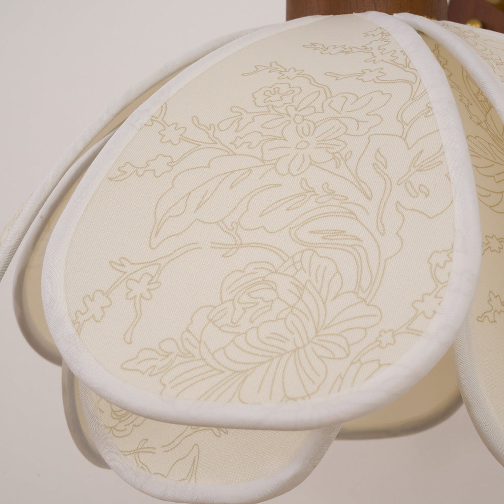 Yuki Wall Lamp Floral Wood Fabirc | ventumra