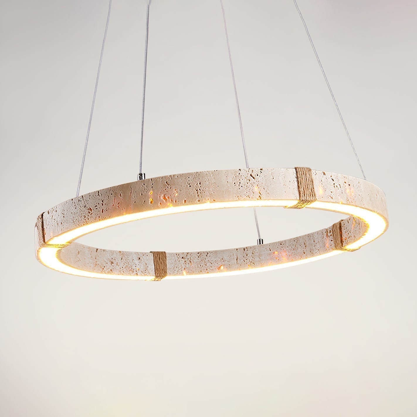 Lumae Ring Travertine Pendant Light | ventumra