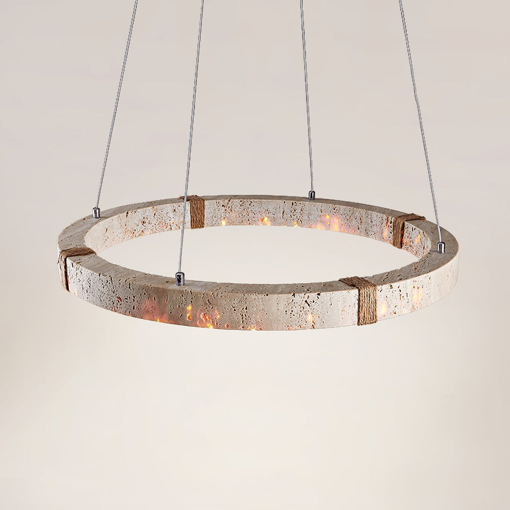 Lumae Ring Travertine Pendant Light | ventumra
