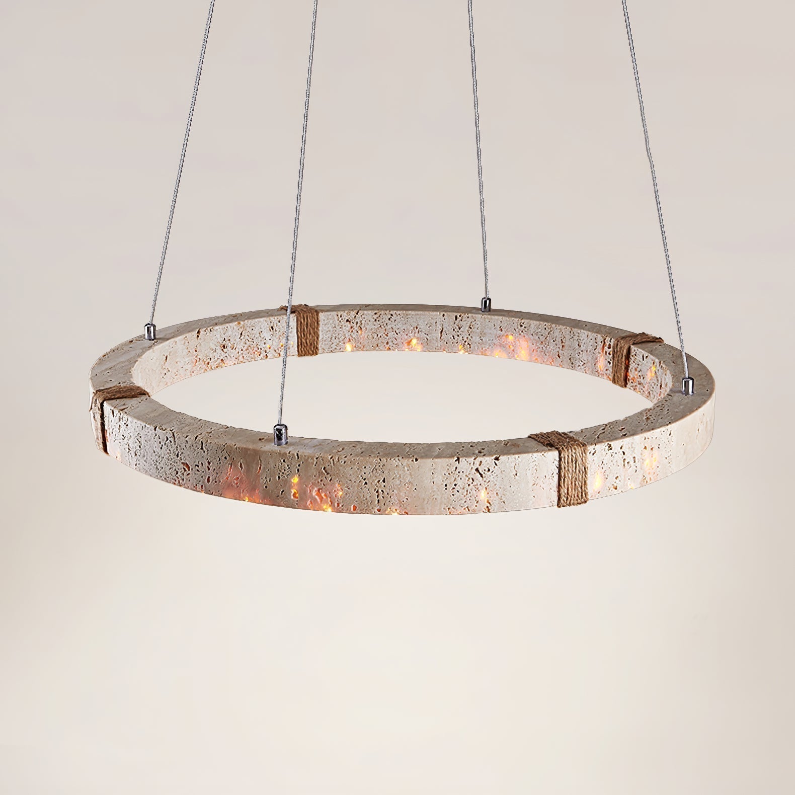 Lumae Ring Travertine Pendant Light | ventumra
