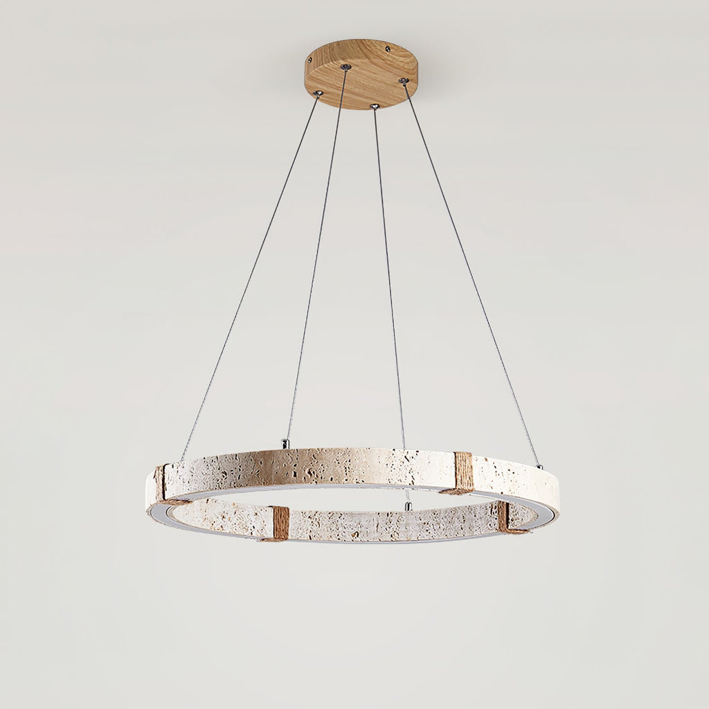 Lumae Ring Travertine Pendant Light - Neutralighting