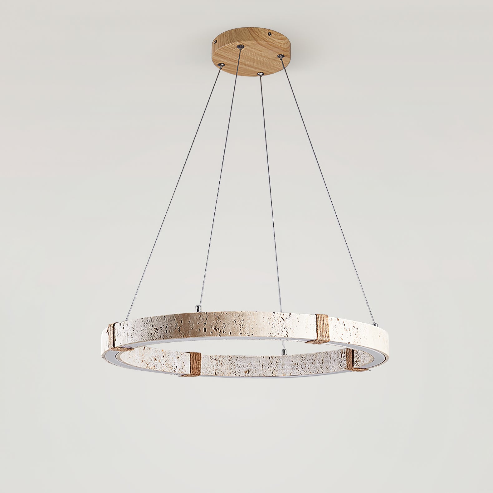 Lumae Ring Travertine Pendant Light - Neutralighting