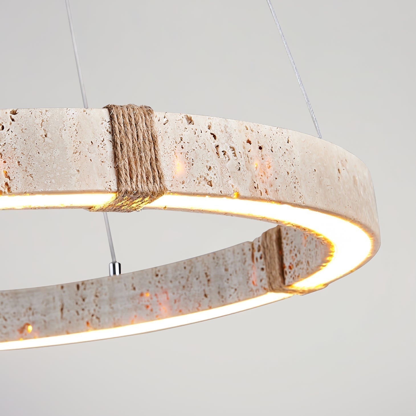 Lumae Ring Travertine Pendant Light | ventumra