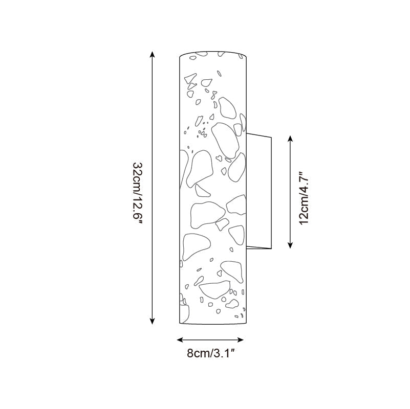 Terrazzo Cylinder -seinävalaisin | Ventumra