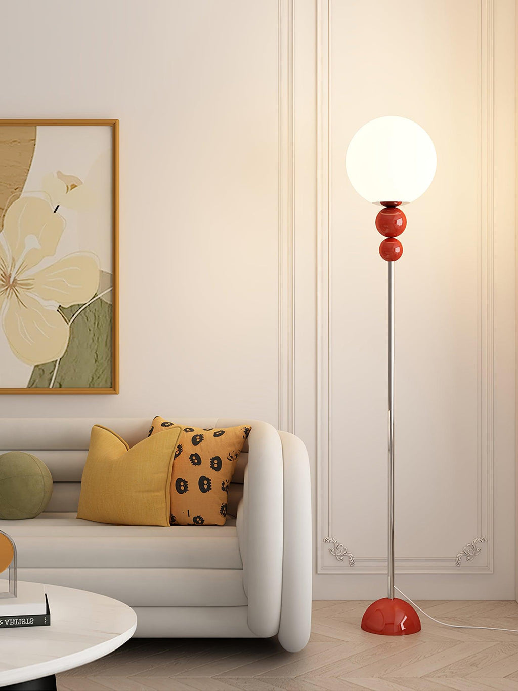 Lumara Floor Lamp in Metal and Glass with Modern Style