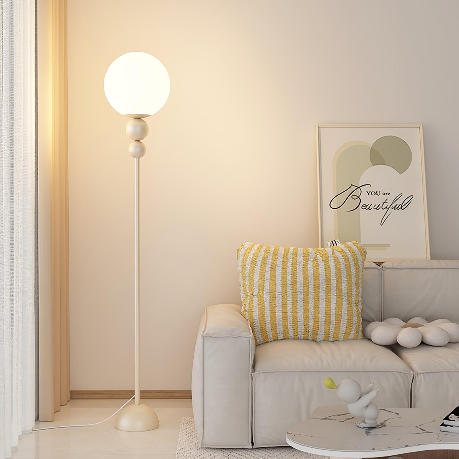 Lumara Floor Lamp in Metal and Glass with Modern Style