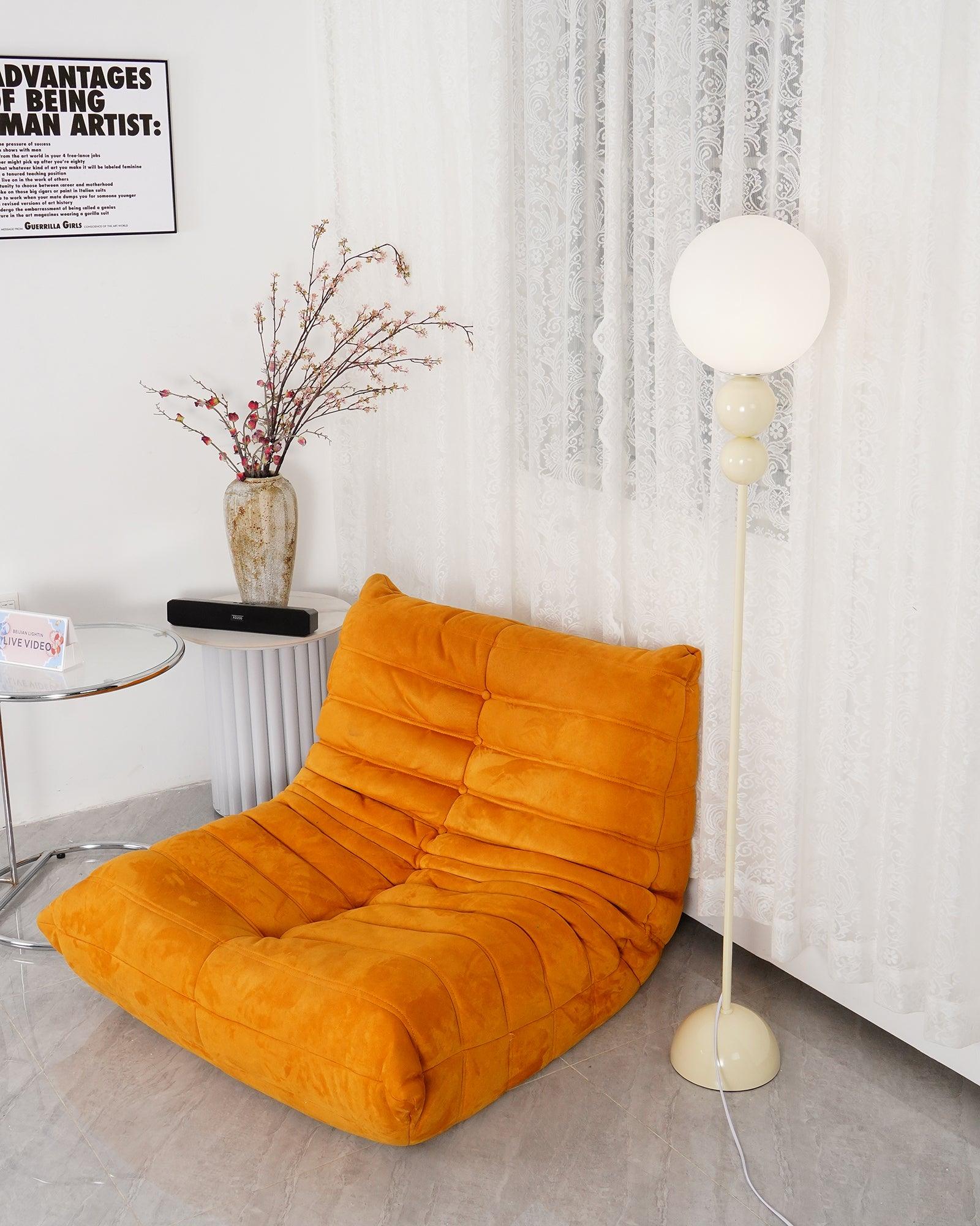 Lumara Floor Lamp in Metal and Glass with Modern Style