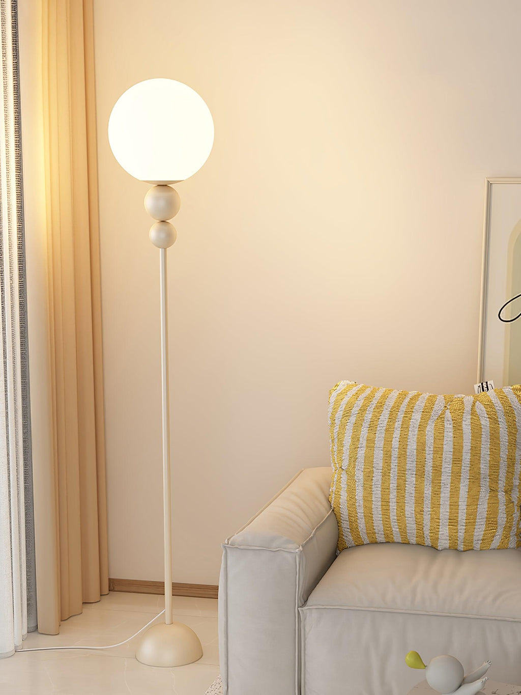 Lumara Floor Lamp in Metal and Glass with Modern Style