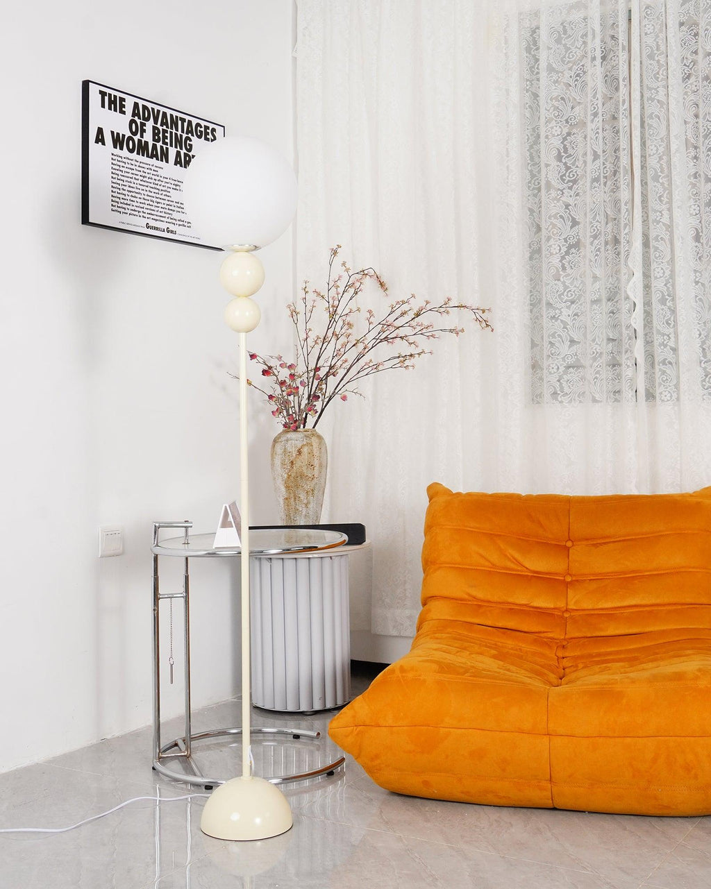 Lumara Floor Lamp in Metal and Glass with Modern Style