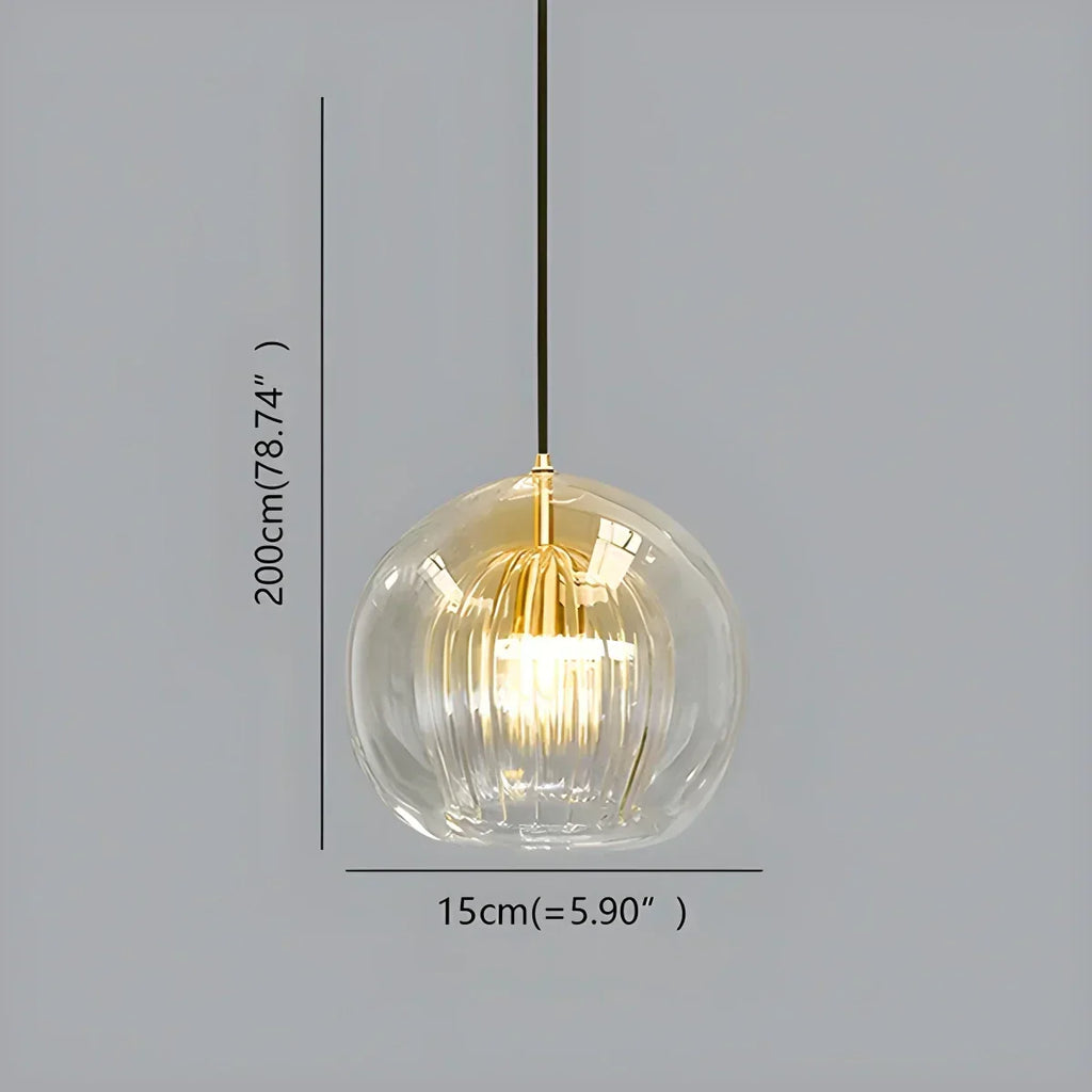Scandinavian Glass Globe Pendant Light For Modern Living Spaces | Ventumra