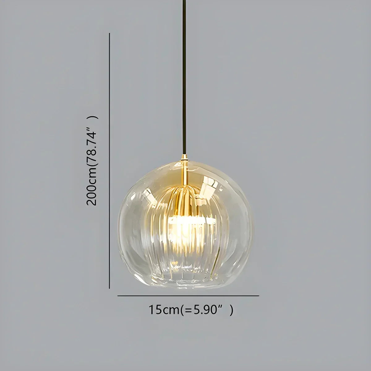 Scandinavian Glass Globe Pendant Light For Modern Living Spaces | Ventumra