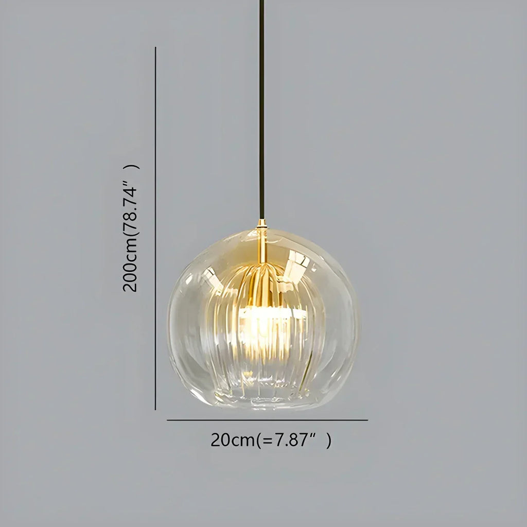 Scandinavian Glass Globe Pendant Light For Modern Living Spaces | Ventumra