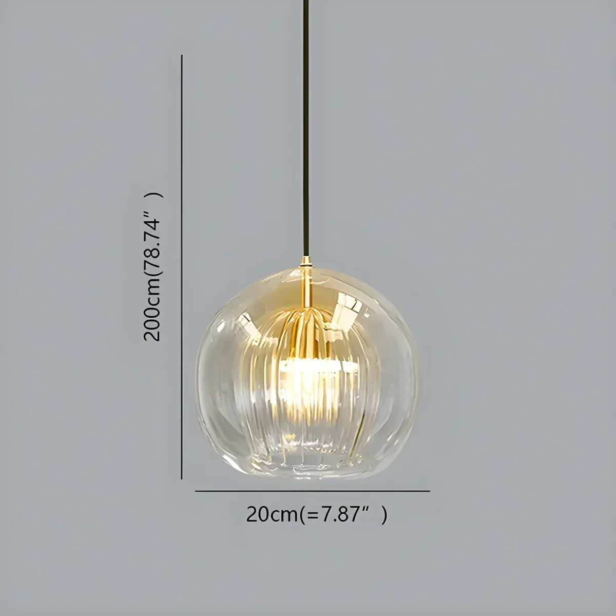 Scandinavian Glass Globe Pendant Light For Modern Living Spaces | Ventumra