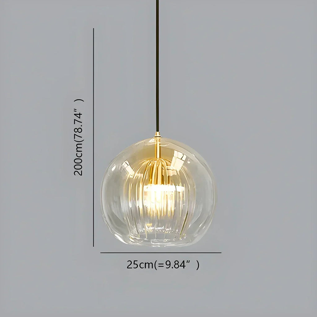 Scandinavian Glass Globe Pendant Light For Modern Living Spaces | Ventumra