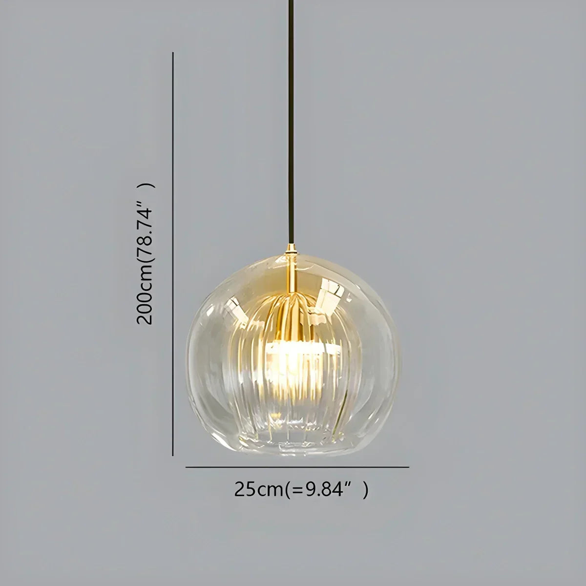 Scandinavian Glass Globe Pendant Light For Modern Living Spaces | Ventumra