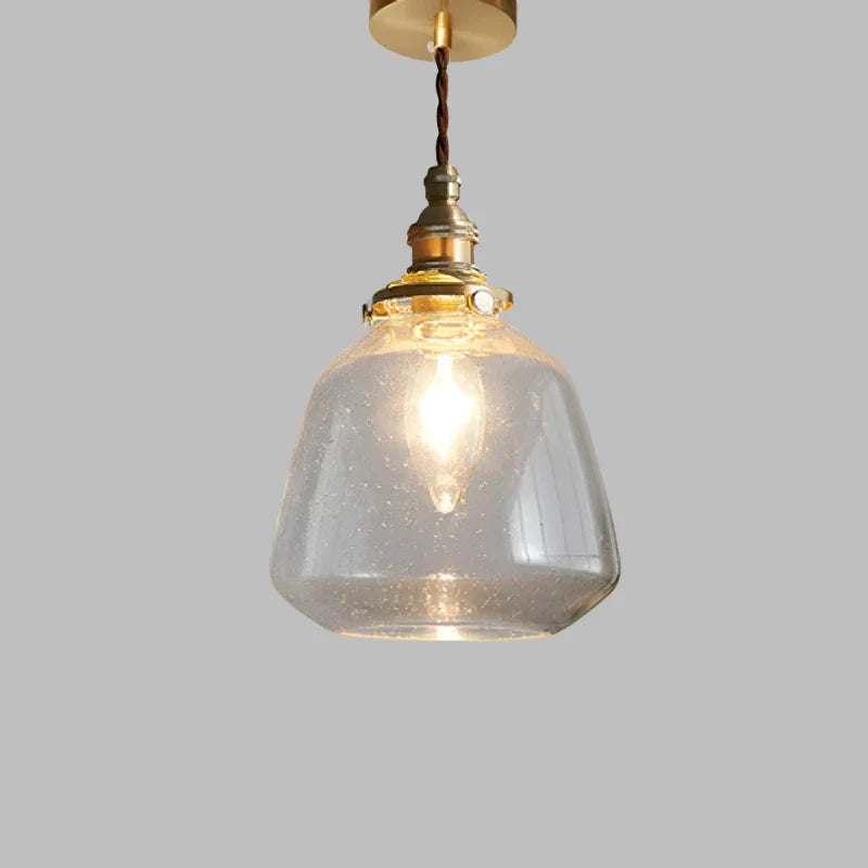 Nordic Clear Glass LED Pendant Light for Modern Interiors and Dining Areas