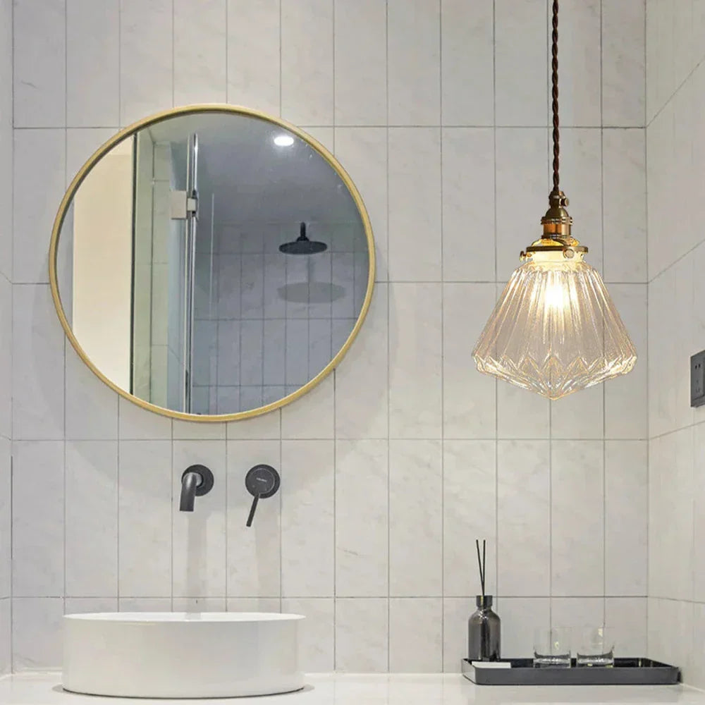 Nordic Clear Glass LED Pendant Light for Modern Interiors and Dining Areas