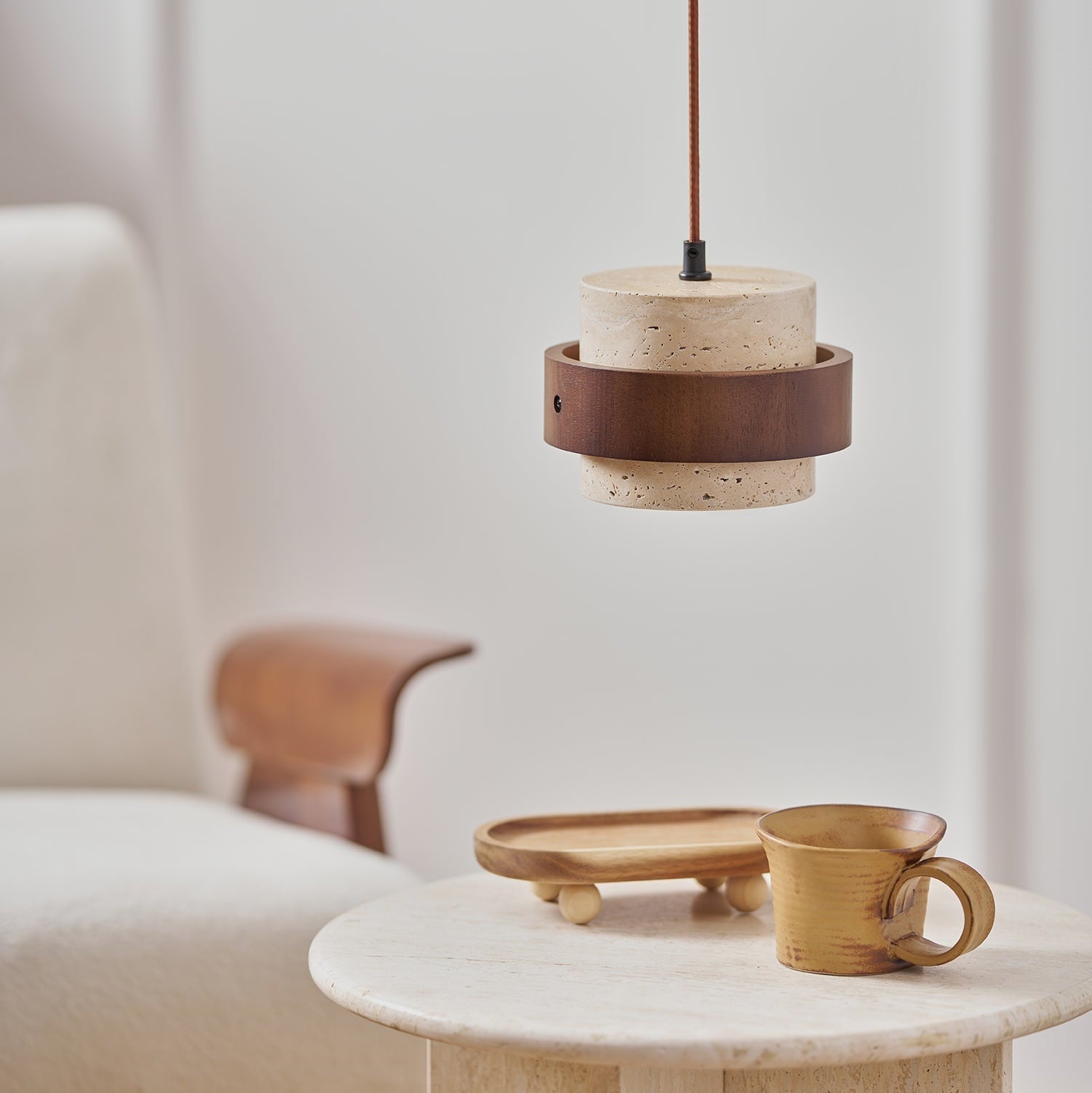 Ritta Pendant Light Travertine | ventumra