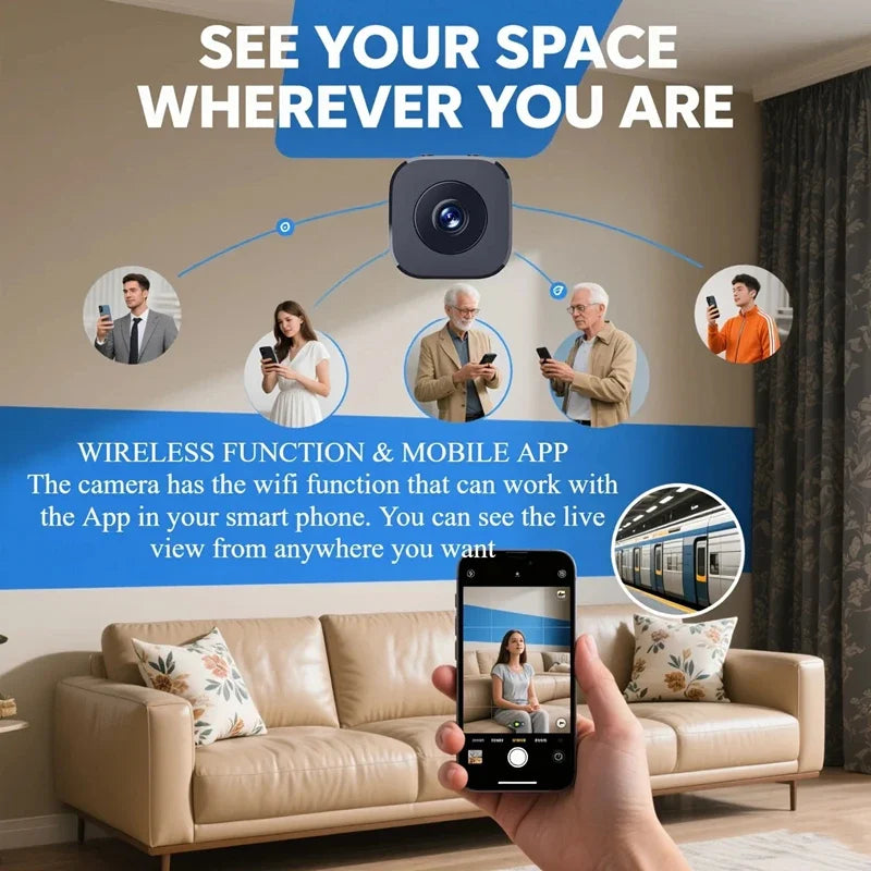 Caméra de sécurité sans fil 8K avec vision nocturne pour intérieur et extérieur | Ventumra