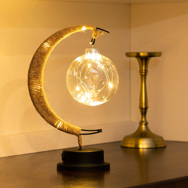 Aurelle | Warm Glass Moon Lamp for Soft Ambient Lighting