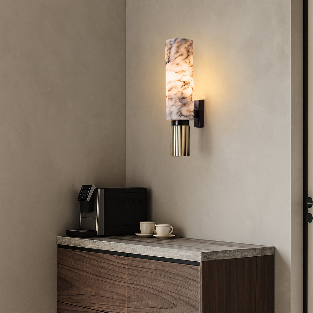 Alabaster Brass Wall Sconce | Ventumra