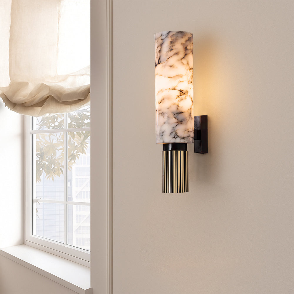Alabaster Brass Wall Sconce | Ventumra