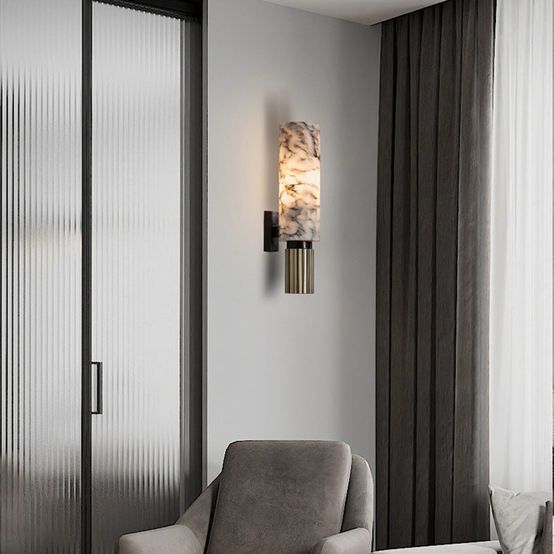 Alabaster Brass Wall Sconce | Ventumra