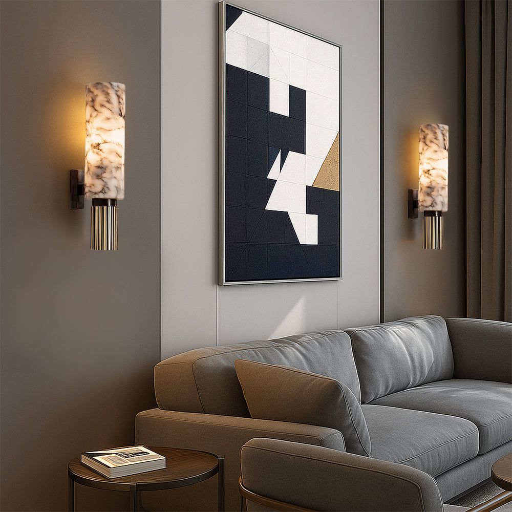 Alabaster Brass Wall Sconce | Ventumra