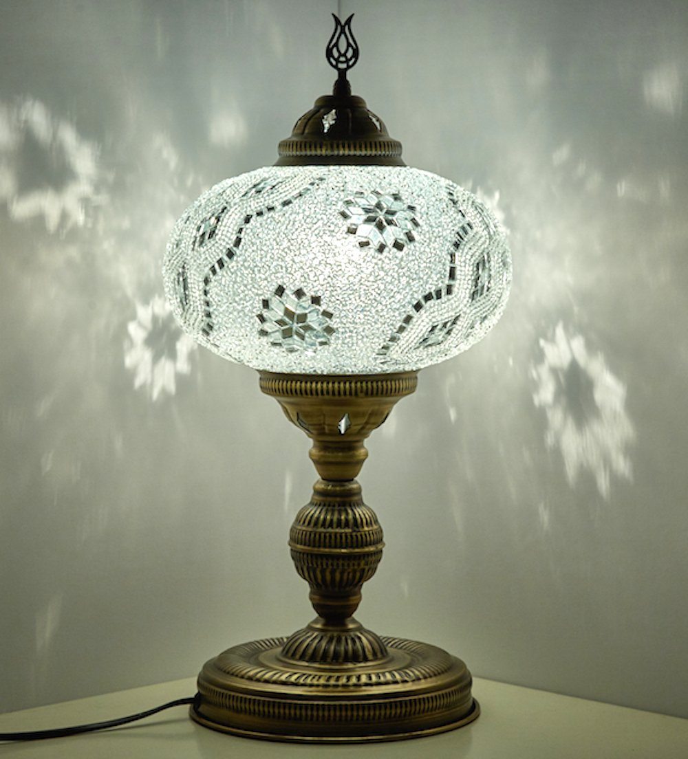 Elegant Astra Mosaic Swan Table Lamp Handmade In Turkey