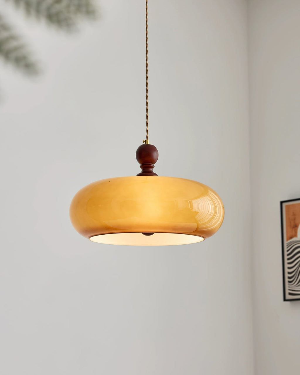 Eldom Amber Glass Shade Pendant Light | ventumra